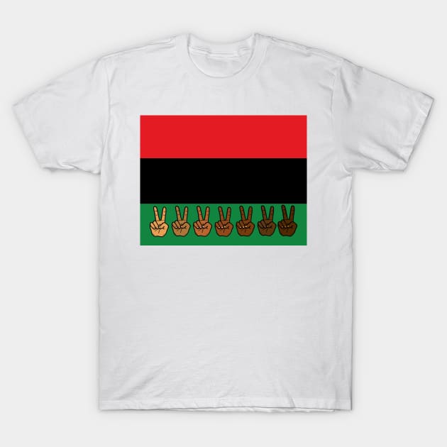 Pan African flag Juneteenth black freedom liberation T-Shirt by Nalidsa